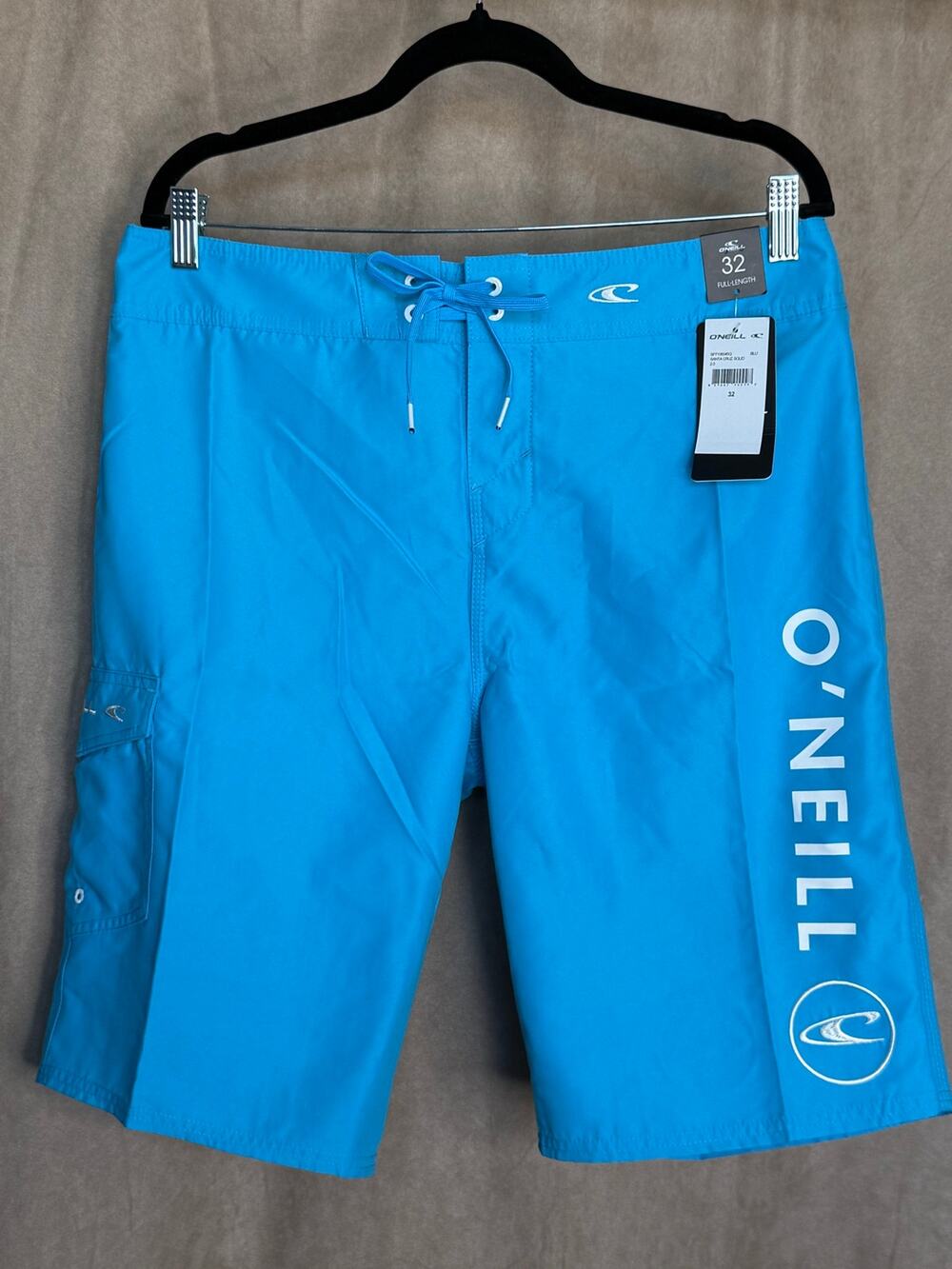 O’Neill Blue Santa Cruz Solid 20” Swim Trunks Shorts Boardshorts 32 NWT